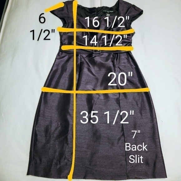 Madison Leigh Petite Belted Tailored Pencil Dress Grey 4 Petite - Picture 13 of 13